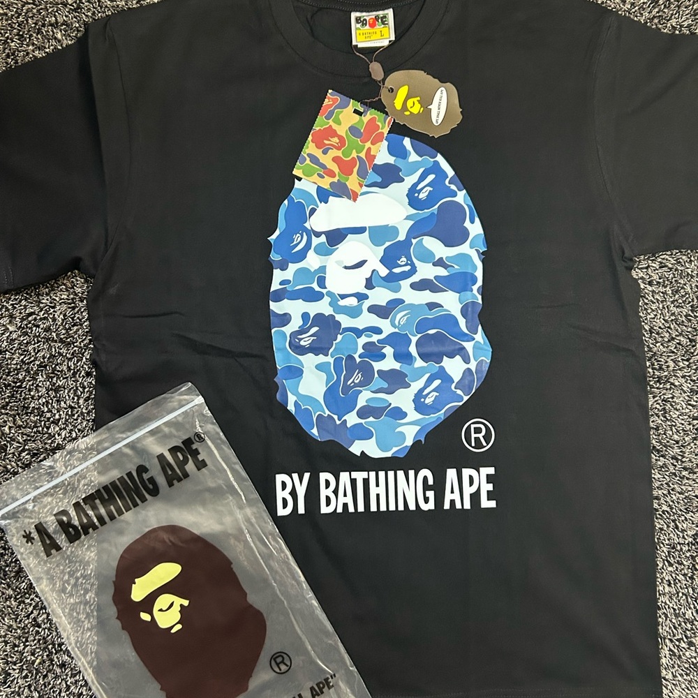 Bape Black Tee, Size Medium